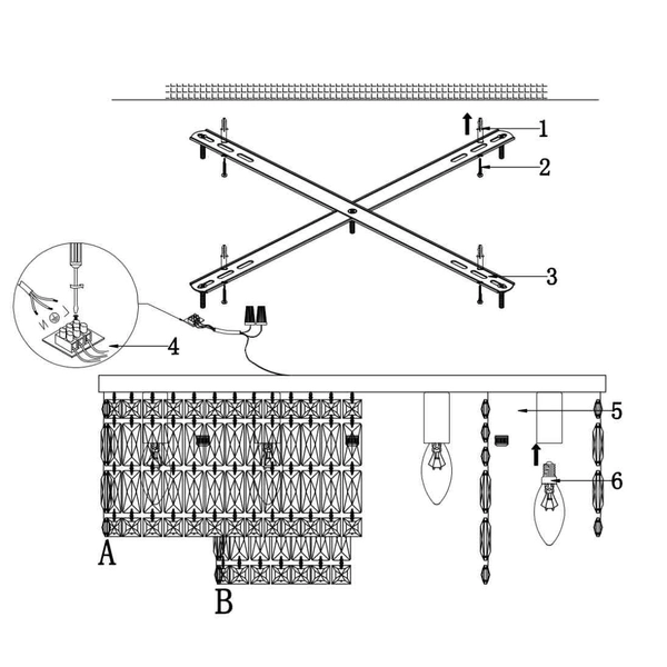 LAMPA sufitowa DUNE DIA005CL-10CH Maytoni kryształowa OPRAWA szklana plafoniera glamour chrom