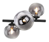Sufitowa lampa Riha 56133-3W LED 3W 3000K szklana czarna grafitowa