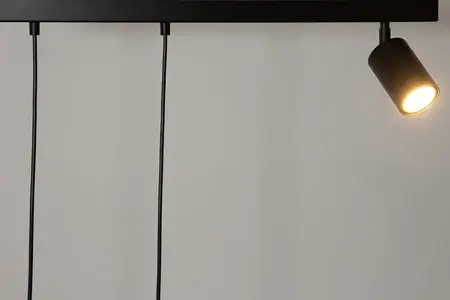 Kulista lampa wisząca do salonu Tavira 41263 metalowa tubka czarna