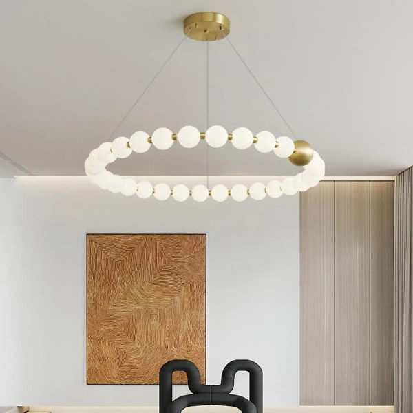 Kulista lampa wisząca Pontti LWPONR LED 56W 3000K kule do salonu złoty