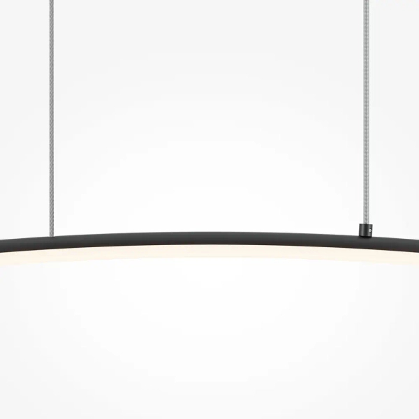Łukowa lampa wisząca liniowa Curve MOD243PL-L18BK LED 15W 3000-4000K czarna