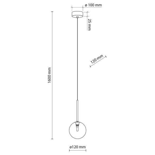 Wisząca lampa do jadalni Nilos 5941 nad stół bubble złota przezroczysta