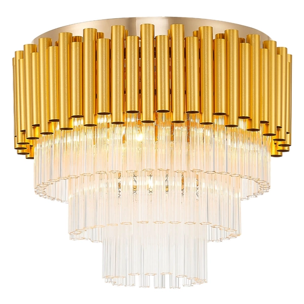 Przysufitowa lampa glamour Prima 20149CM szklana przezroczysty złoty