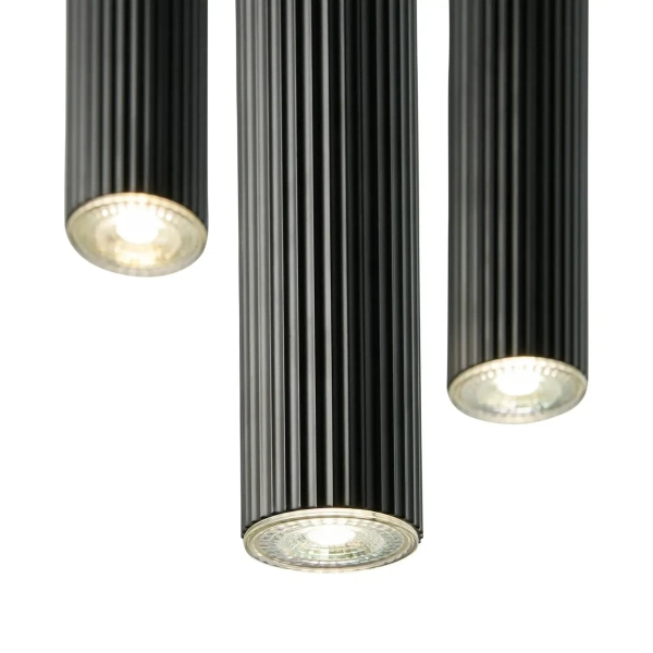 Potrójna lampa wisząca Vico 2412123003 tuby metalowe czarne