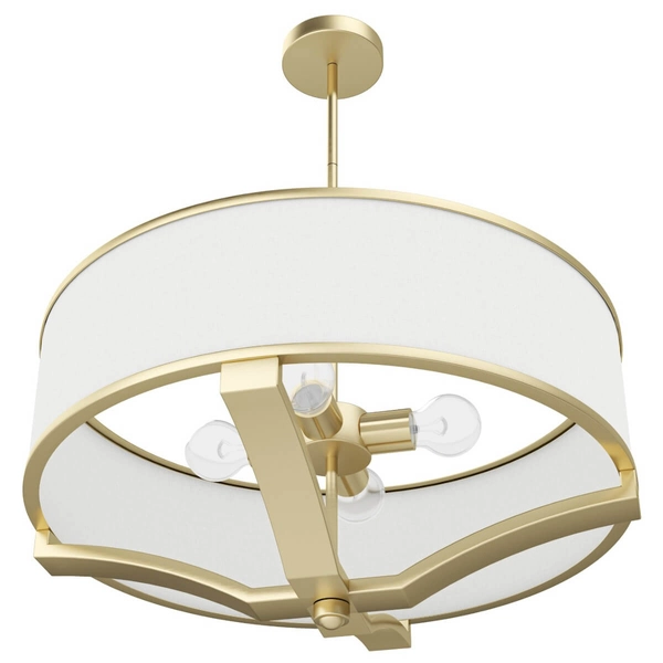 Lampa wisząca do sypialni Gerdo zwis nad łóżko biały złoty