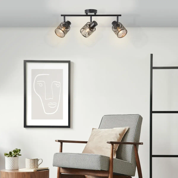 Sufitowa lampa regulowana Bano 99870/76 potrójna czarny