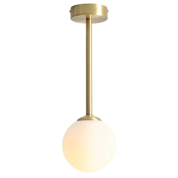 Przysufitowa lampa sufitowa PINNE 1080PL_G40_S kula szklana biała złota