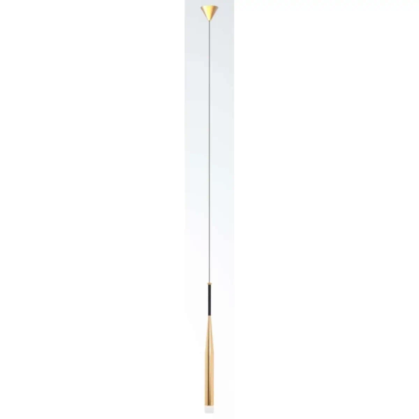 Lampa wisząca CONTE MD1998-1GL metalowa tuba ZWIS loft złoty