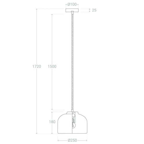 Lampa zwisająca Goldi ABR-LWG25 Abruzzo do kuchni połyskująca złota