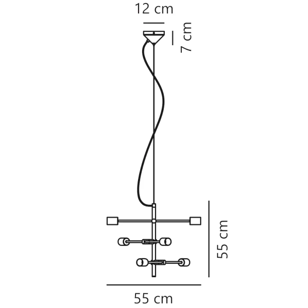 Wisząca lampa nad stół JOSEFINE 48933003 do salonu czarny mosiądz