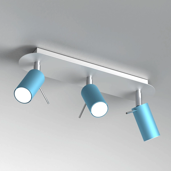 Nowoczesny plafon z regulacją Preston biały niebieski