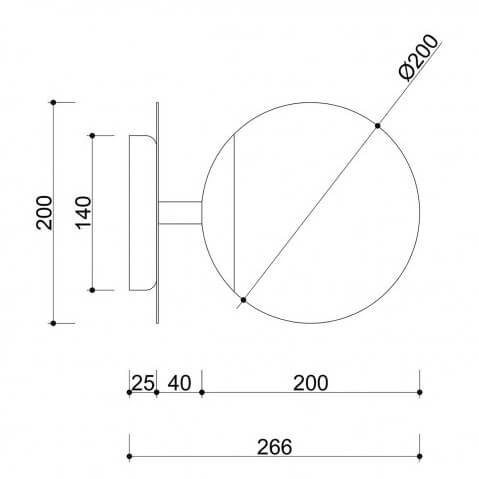 Kulista lampa sufitowa Plaat PLB120S3 do jadalni kula ball IP44 biała czarna