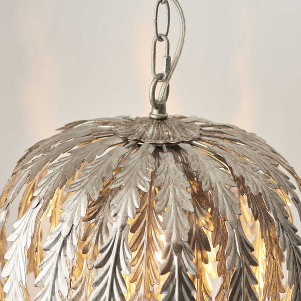 Sypialniana lampa wisząca Delphine 98044 Endon liść złota