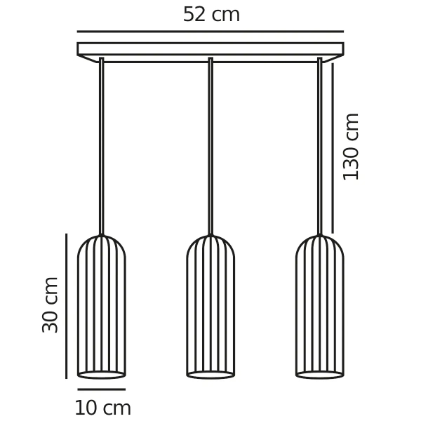 Wisząca lampa jadalniana szklana Miella 2412533047 przydymiony