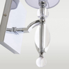 Eklektyczny kinkiet Cancun W01780CH-WH Cosmolight metal tkanina srebrny