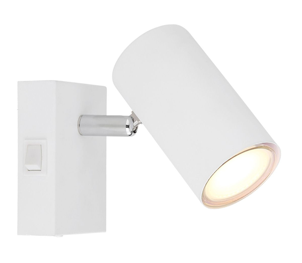 Lampa ścienna ruchoma Robby 57911-1W z włącznikiem biała