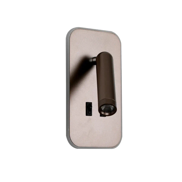 Ruchoma ścienna lampa Doria WL-83957-1-CF LED 8W 3000K do sypialni kawowy
