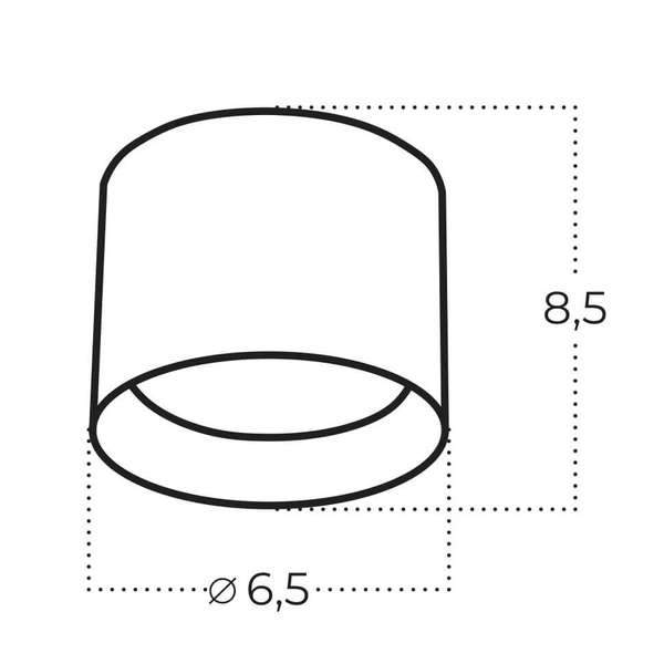 Metalowa lampa przysufitowa Onto AZ6265 Azzardo tuba spot jadalniana czarna