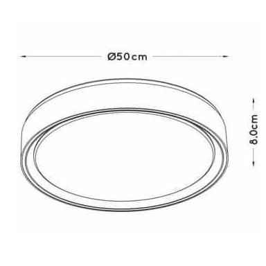 Sufitowa LAMPA plafoniera NURIA 79182/36/31 Lucide natynkowa OPRAWA plafon LED 36W 2700K okrągły biały