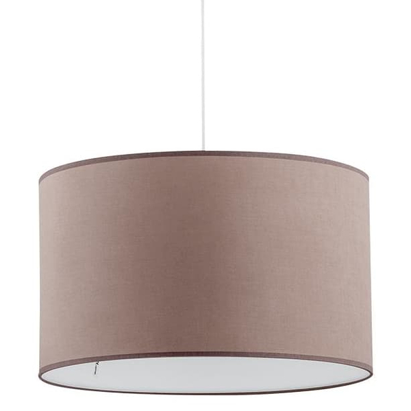 Okrągła lampa wisząca do sypialni Rondo 3466 TK Lighting tkanina cappuccino