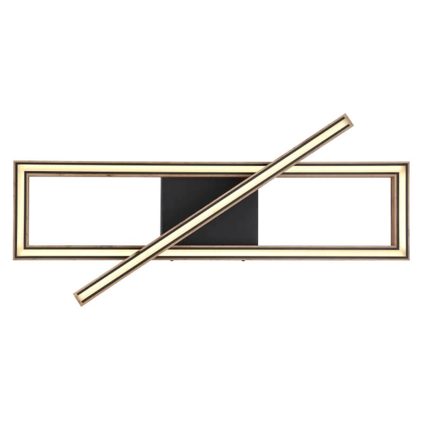 Nowoczesna lampa sufitowa Mandera 67287D1 LED 36W 3000K drewniana czarna