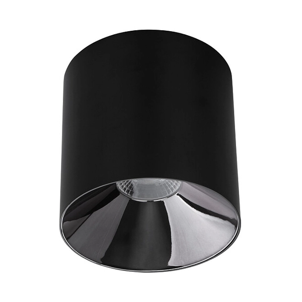 Okrągła LAMPA sufitowa IOS 8736 Nowodvorski metalowy downlight LED 20W 4000K tuba plafon do przedpokoju czarny