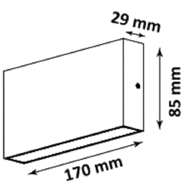Zewnętrzna LAMPA ścienna CHICAGO 315717 Polux metalowa OPRAWA prostokątna LED 5,5W 4000K outdoor IP44 biała
