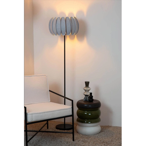 Lampa podłogowa filcowa Spencer 34745/81/36 czarna szara