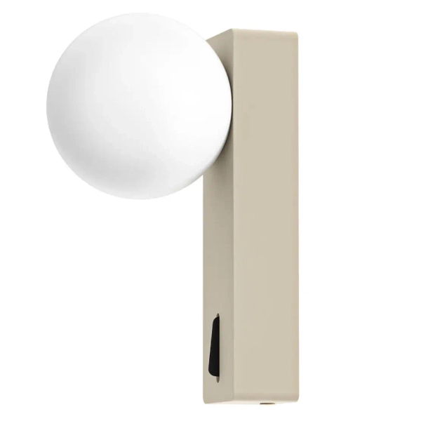 Lampa ścienna Boletta Parette OR85587 z przełącznikiem IP44 szara