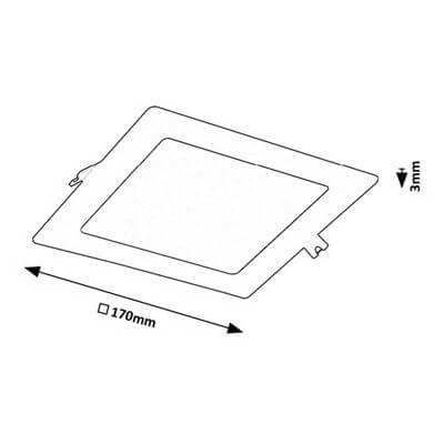 Wpuszczana lampa sufitowa SHAUN2 71230 LED 12W 3000K czarny