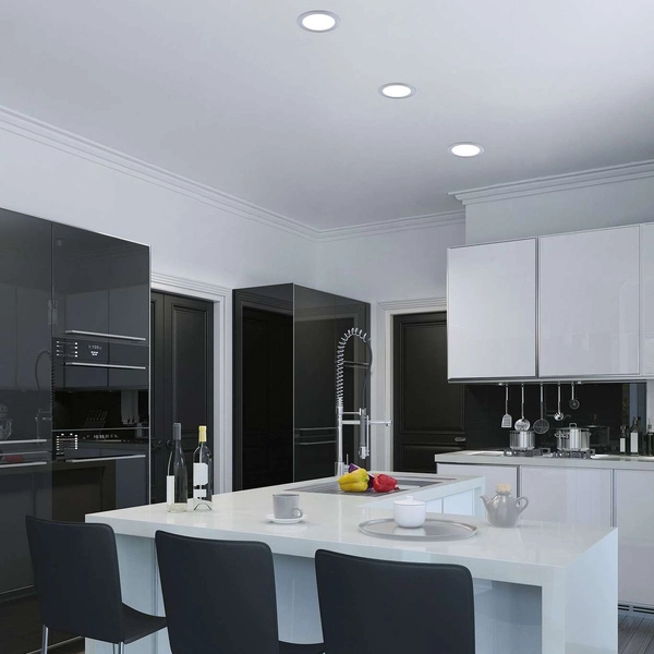 Wpust LAMPA sufitowa LOIS 5585 Rabalux okrągła OPRAWA podtynkowa LED 12W 4000K do łazienki IP44 chrom