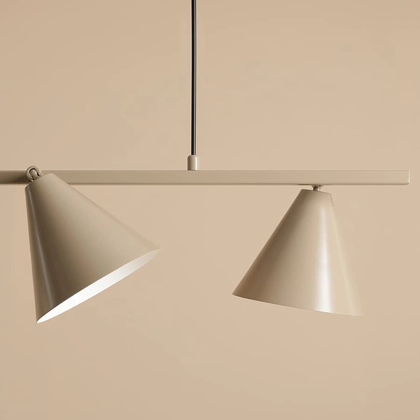 Lampa podwieszana nad stół Form 1108L17 Aldex stożki metalowe beżowe