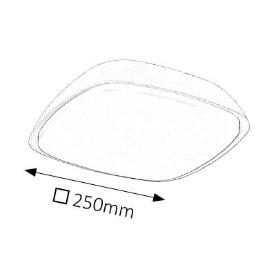 Zewnętrzna LAMPA sufitowa AUSTIN 8797 Rabalux tarasowa OPRAWA plafon LED 20W 4000K kwadratowy outdoor IP65 antracyt
