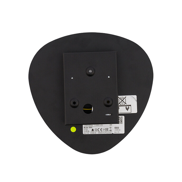 Czarna lampa sufitowa Organic 8303 minimalistyczna do sypialni