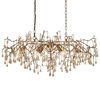 Wiszący żyrandol krople L&-1104242 glamour złoty przezroczysty