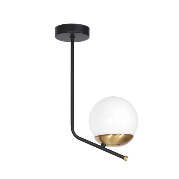 LAMPA sufitowa CARINA MLP4863 Milagro metalowa OPRAWA modernistyczna kula ball condi czarna złota biała