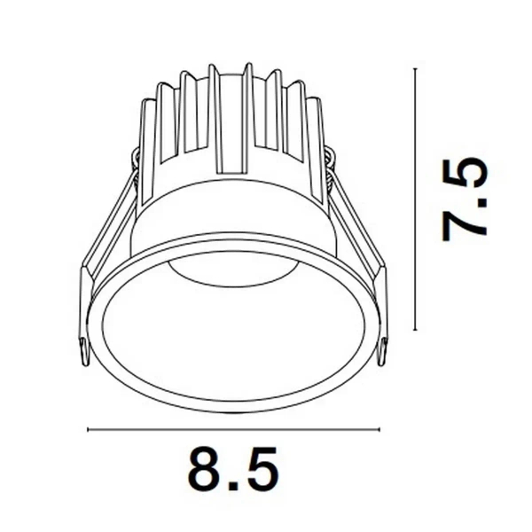 Lampa wpuszczana sufitowa ARAMIEL LE65102 LED 13W 3000K oczko czarne