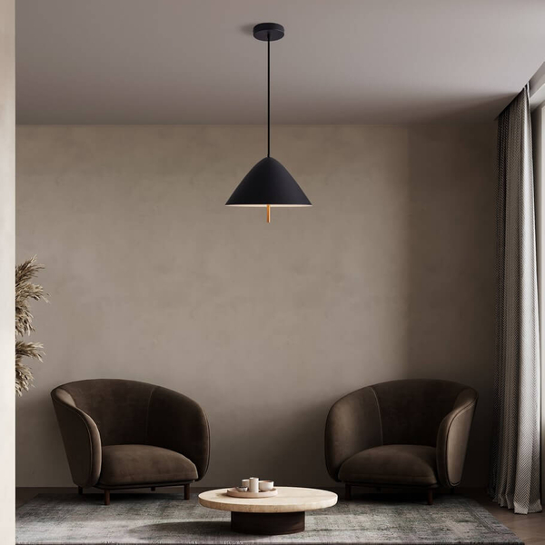 Wisząca lampa jadalniana CARAPARI LE44654 LED 17W 3000K czarna