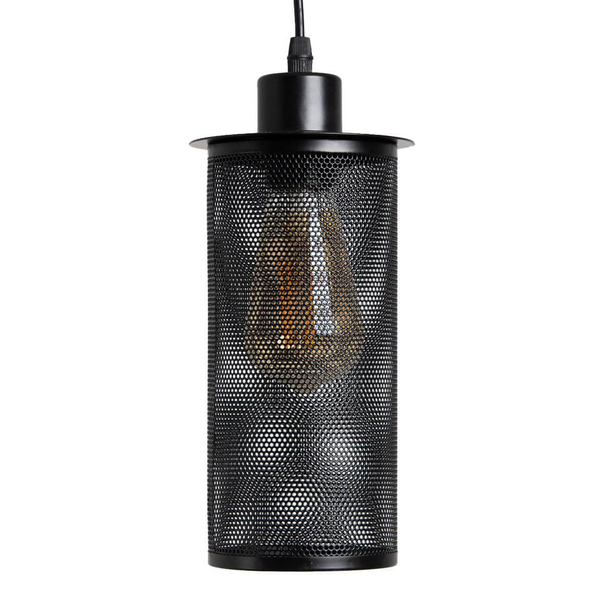 Wisząca lampa Midnight Abigali-ZAE27 Abigali siatka tuba czarna