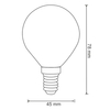 Industrialna żarówka ledowa 305077 Polux G45 E14 kulka 4W 400lm 230V biała ciepła