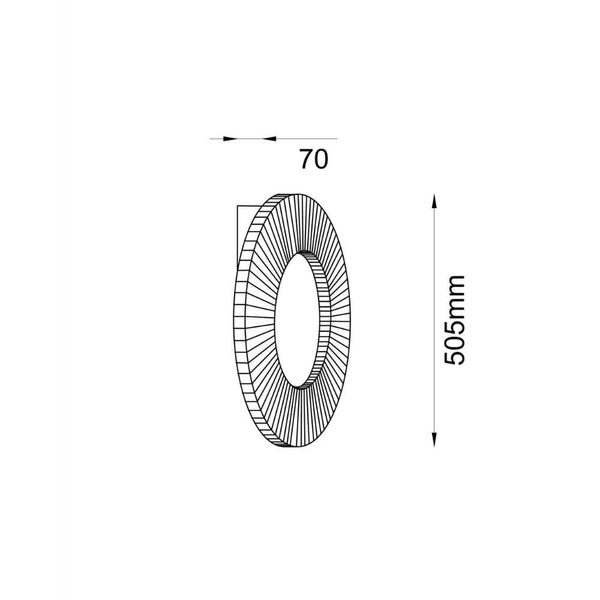 Lampa ścienna ring Nexo 4052 LED 49W 4000K terrakota czerwony