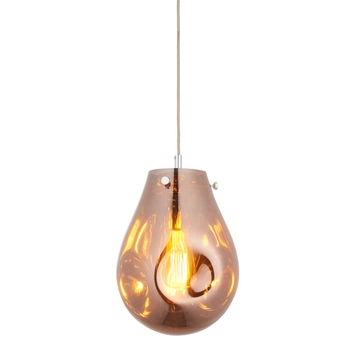Designerska lampa wisząca L&-199516 Light& szklana gruszka miedziana