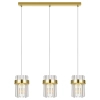 Lampa wisząca kryształowa Vetro LP-2910/3L GD potrójna nad stół złota