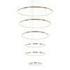 Wisząca lampa z pilotem Ring Slim MSE1501100164 Moosee LED 130W 3000K ringi złote