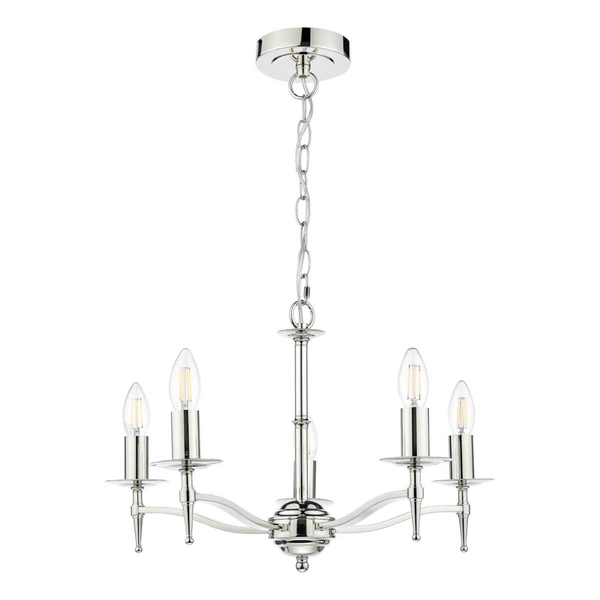 Zwisający żyrandol Marble MAR0538-EH Dar Lighting do salonu pałacowy srebrny