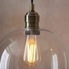 Lampa wisząca L&-1100658 Light& ze szklanym kloszem mosiądz
