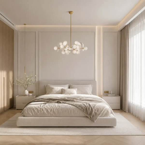 Oprawa wisząca CHIC biała złota ST-DL-2969P-6 18xG9 5W kulista