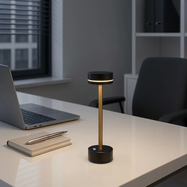 Bezprzewodowa lampa stołowa Sam ML1386 LED 5W 3000K USB-C czarny złoty