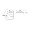 Łazienkowa plafoniera Tetris 03643 Ideus LED 36W 4100K IP44 biała