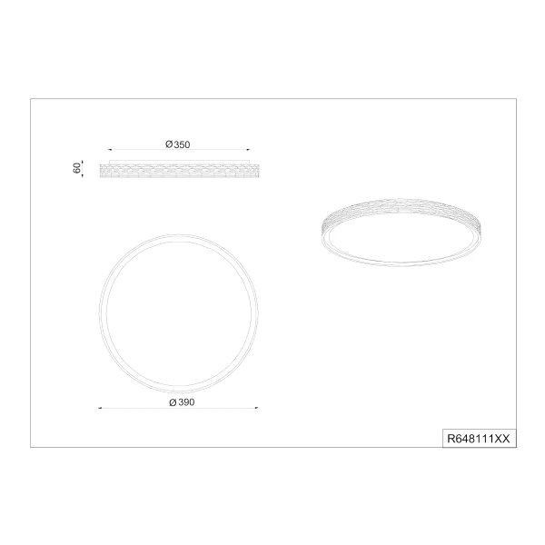 Okrągła lampa sufitowa VARDA R64811101 LED 24W 2700-6500K IP44 biały